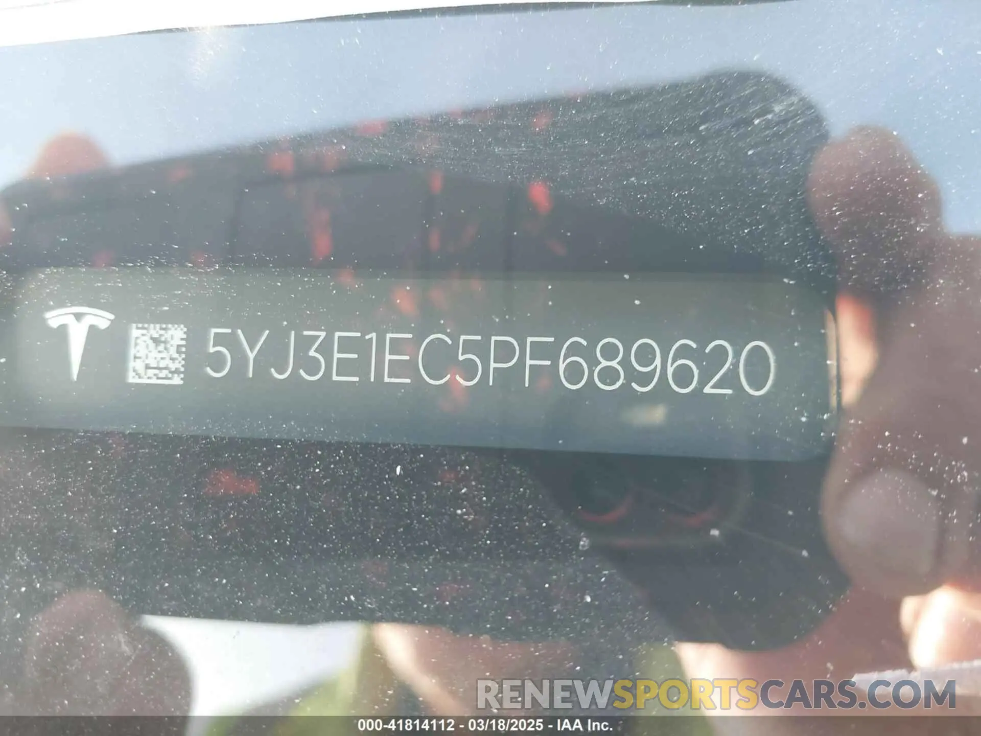 9 fotografías del automóvil dañado 5YJ3E1EC5PF689620 TESLA MODEL 3 2023
