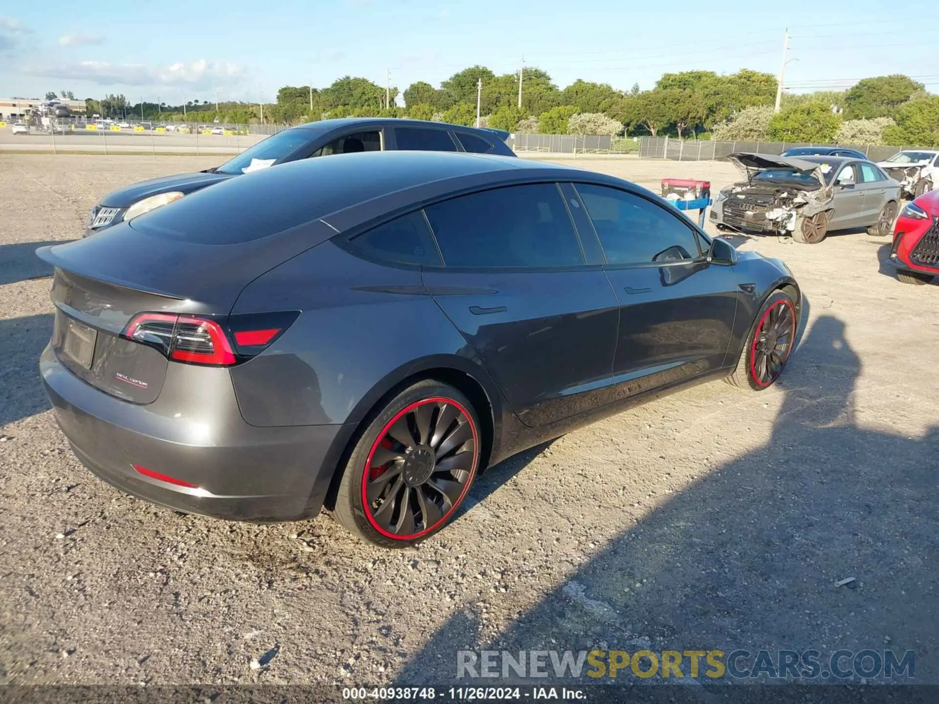 4 fotografías del automóvil dañado 5YJ3E1EC5PF713446 TESLA MODEL 3 2023