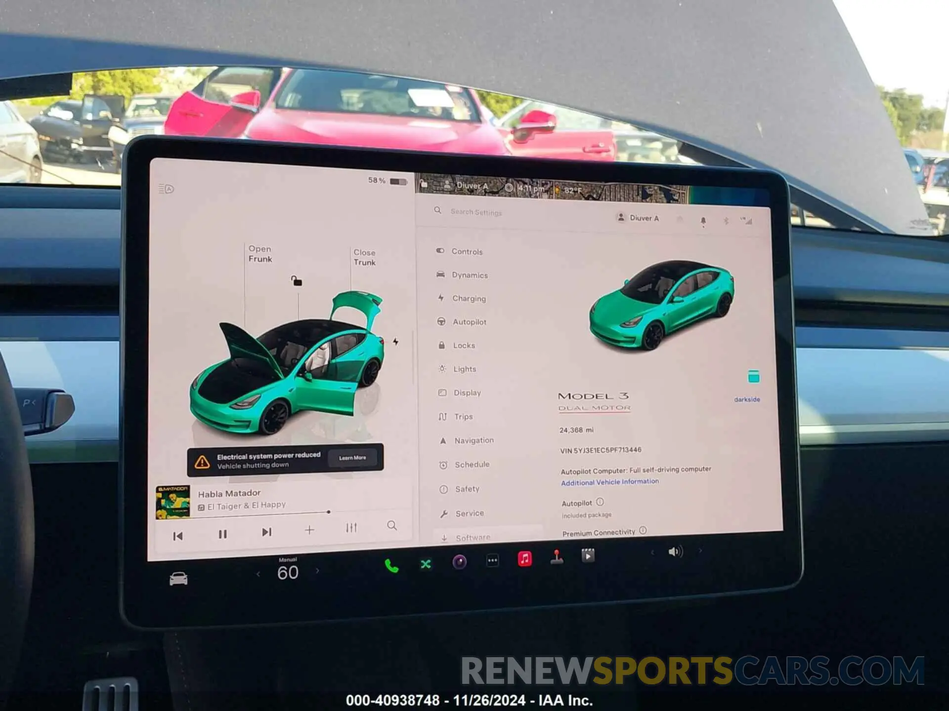7 fotografías del automóvil dañado 5YJ3E1EC5PF713446 TESLA MODEL 3 2023
