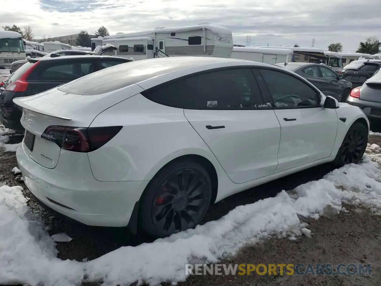 3 fotografías del automóvil dañado 5YJ3E1EC6PF500487 TESLA MODEL 3 2023