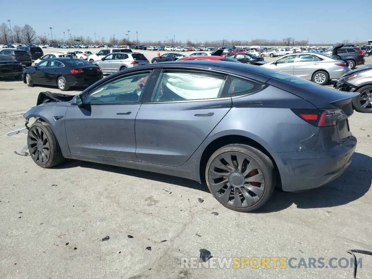 2 fotografías del automóvil dañado 5YJ3E1EC6PF542853 TESLA MODEL 3 2023