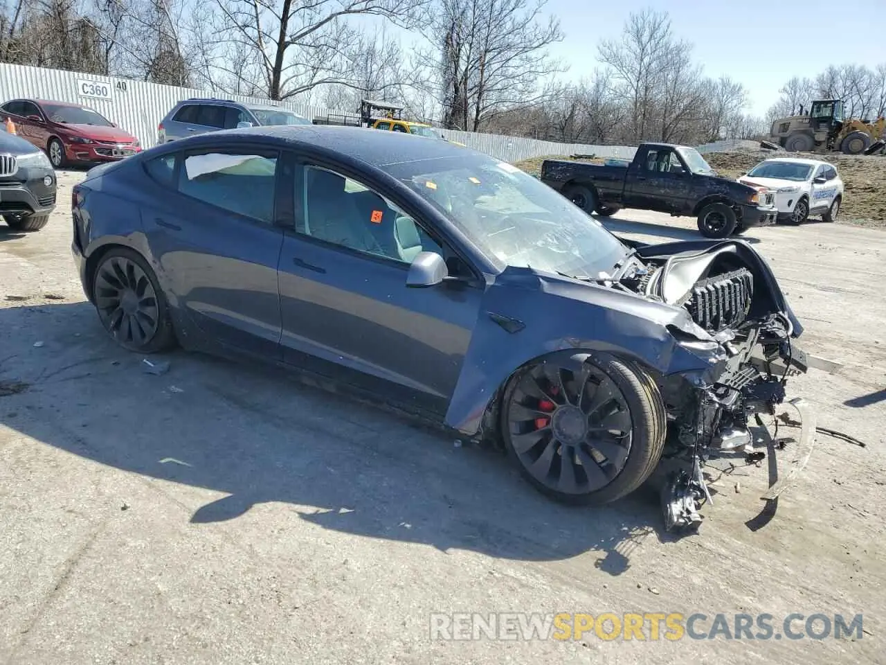 4 fotografías del automóvil dañado 5YJ3E1EC6PF542853 TESLA MODEL 3 2023