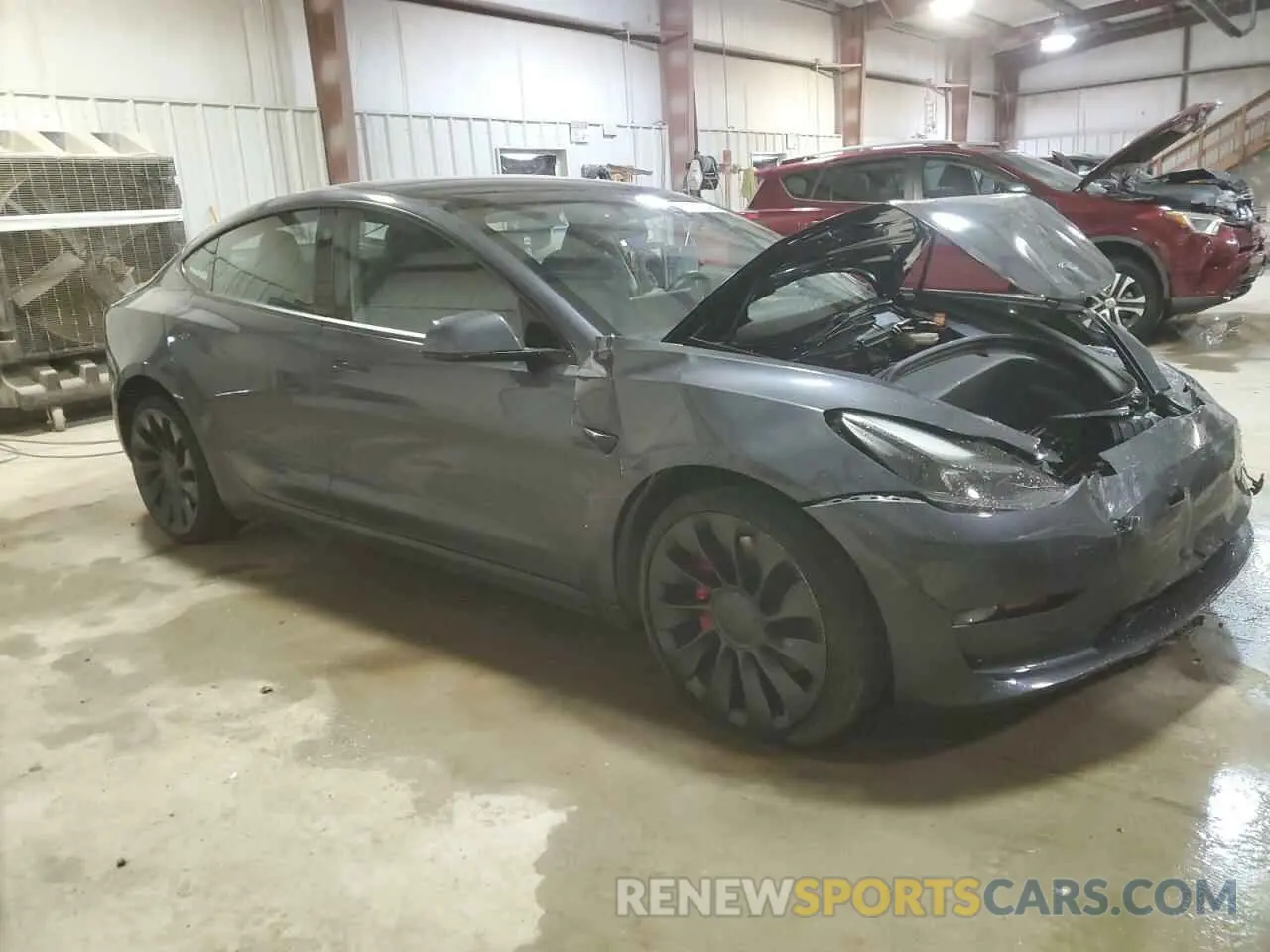 4 fotografías del automóvil dañado 5YJ3E1EC6PF601884 TESLA MODEL 3 2023