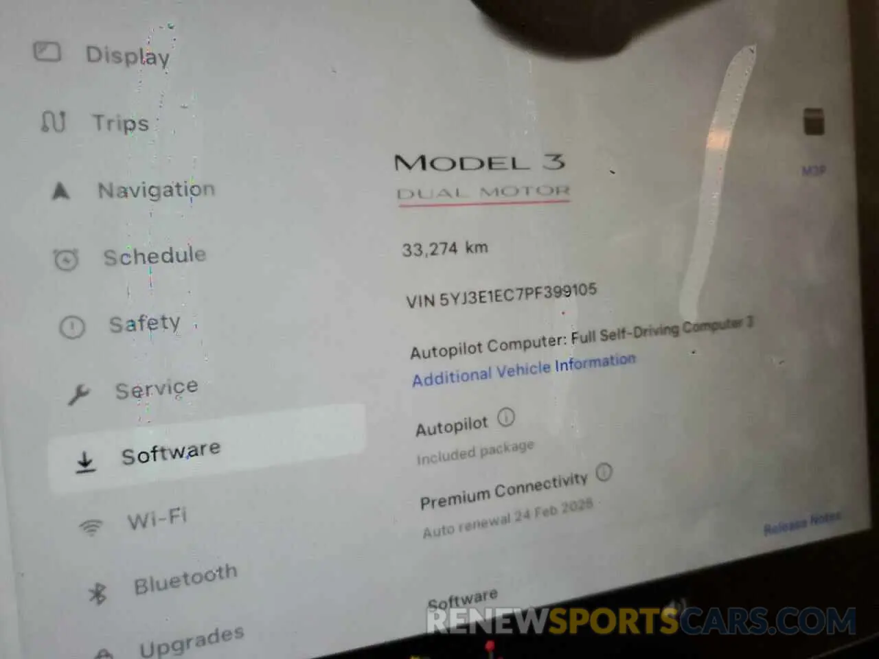 9 fotografías del automóvil dañado 5YJ3E1EC7PF399105 TESLA MODEL 3 2023