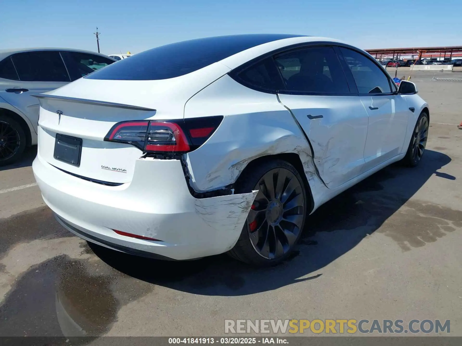4 fotografías del automóvil dañado 5YJ3E1EC7PF432748 TESLA MODEL 3 2023
