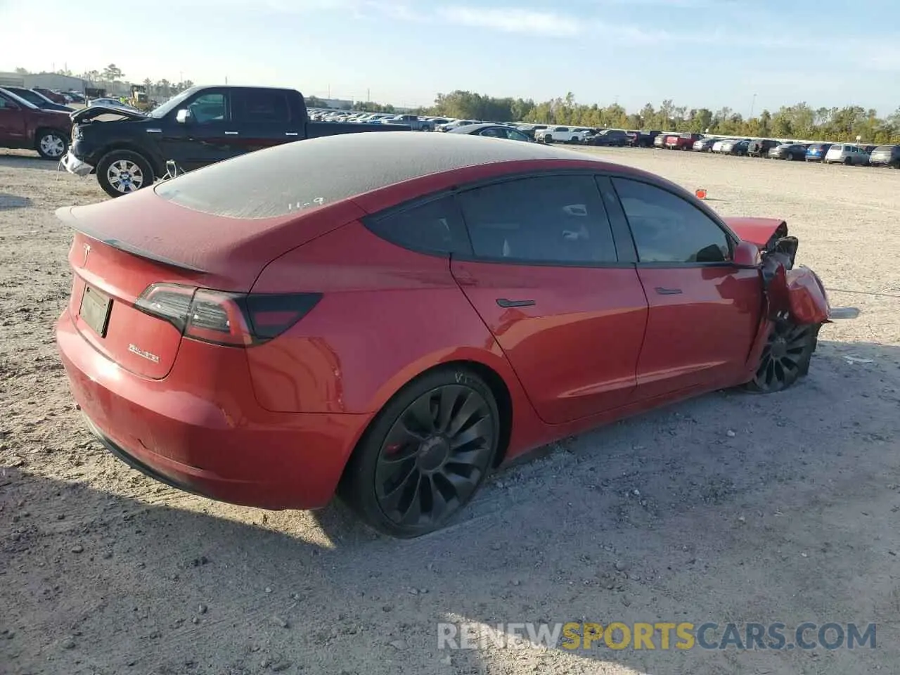 3 fotografías del automóvil dañado 5YJ3E1EC7PF486616 TESLA MODEL 3 2023