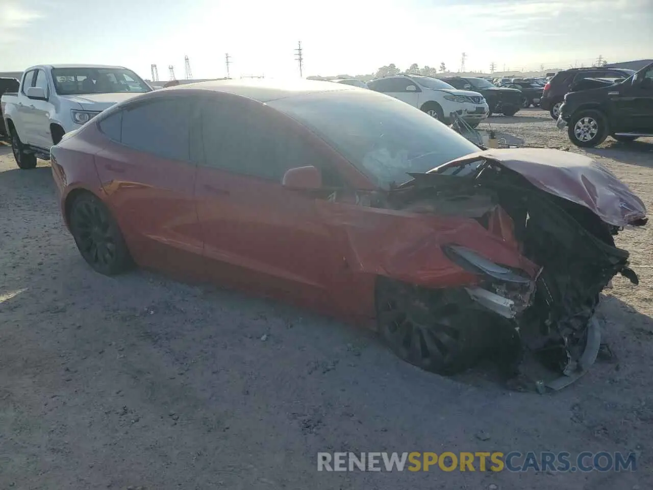 4 fotografías del automóvil dañado 5YJ3E1EC7PF486616 TESLA MODEL 3 2023