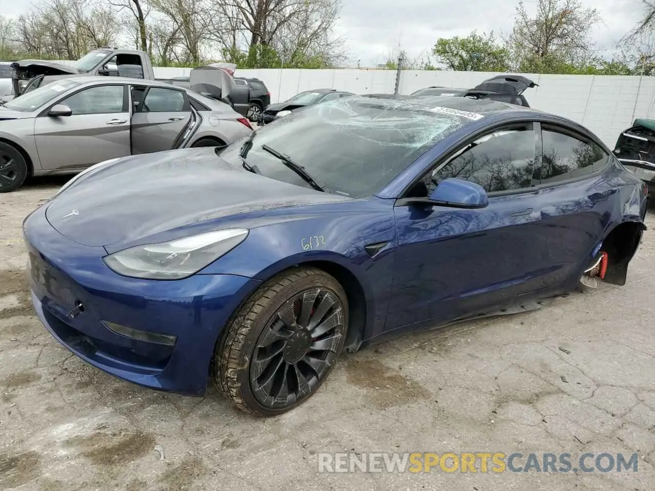 1 fotografías del automóvil dañado 5YJ3E1EC7PF488706 TESLA MODEL 3 2023