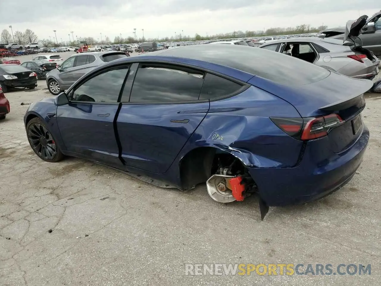 2 fotografías del automóvil dañado 5YJ3E1EC7PF488706 TESLA MODEL 3 2023