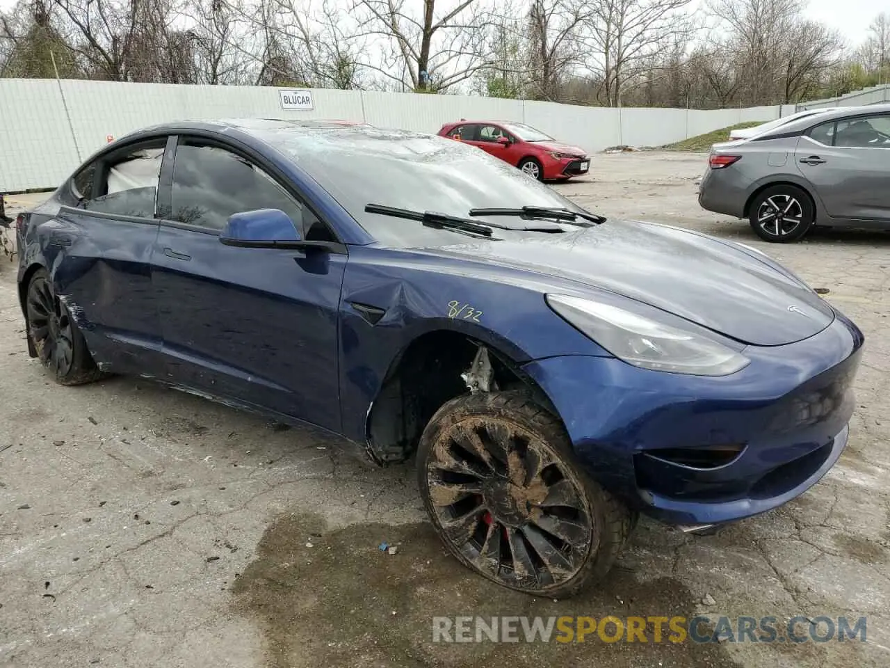 4 fotografías del automóvil dañado 5YJ3E1EC7PF488706 TESLA MODEL 3 2023
