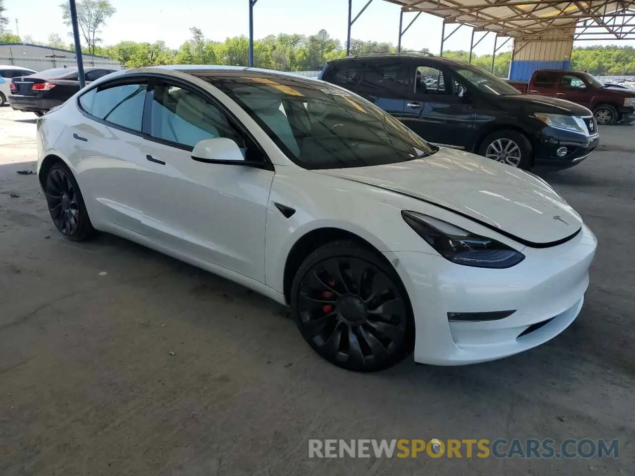 4 fotografías del automóvil dañado 5YJ3E1EC7PF600078 TESLA MODEL 3 2023