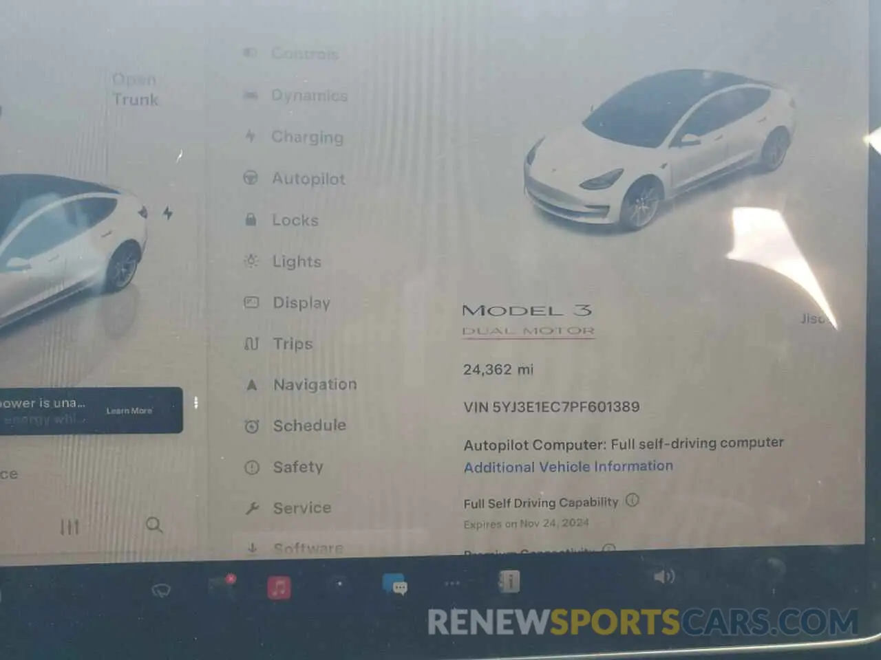 9 fotografías del automóvil dañado 5YJ3E1EC7PF601389 TESLA MODEL 3 2023