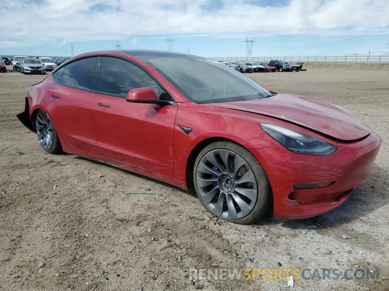 4 fotografías del automóvil dañado 5YJ3E1EC8PF472031 TESLA MODEL 3 2023