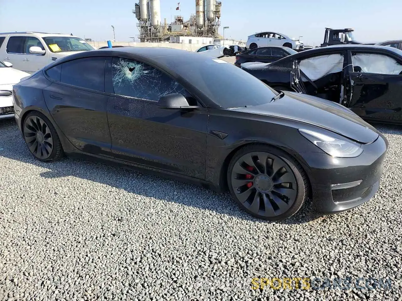 4 fotografías del automóvil dañado 5YJ3E1EC9PF414218 TESLA MODEL 3 2023
