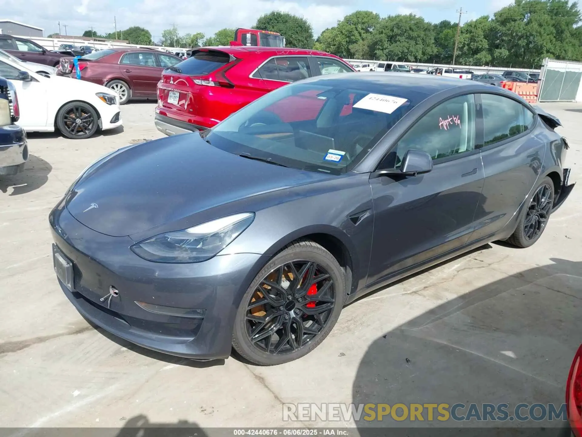 2 fotografías del automóvil dañado 5YJ3E1EC9PF517784 TESLA MODEL 3 2023