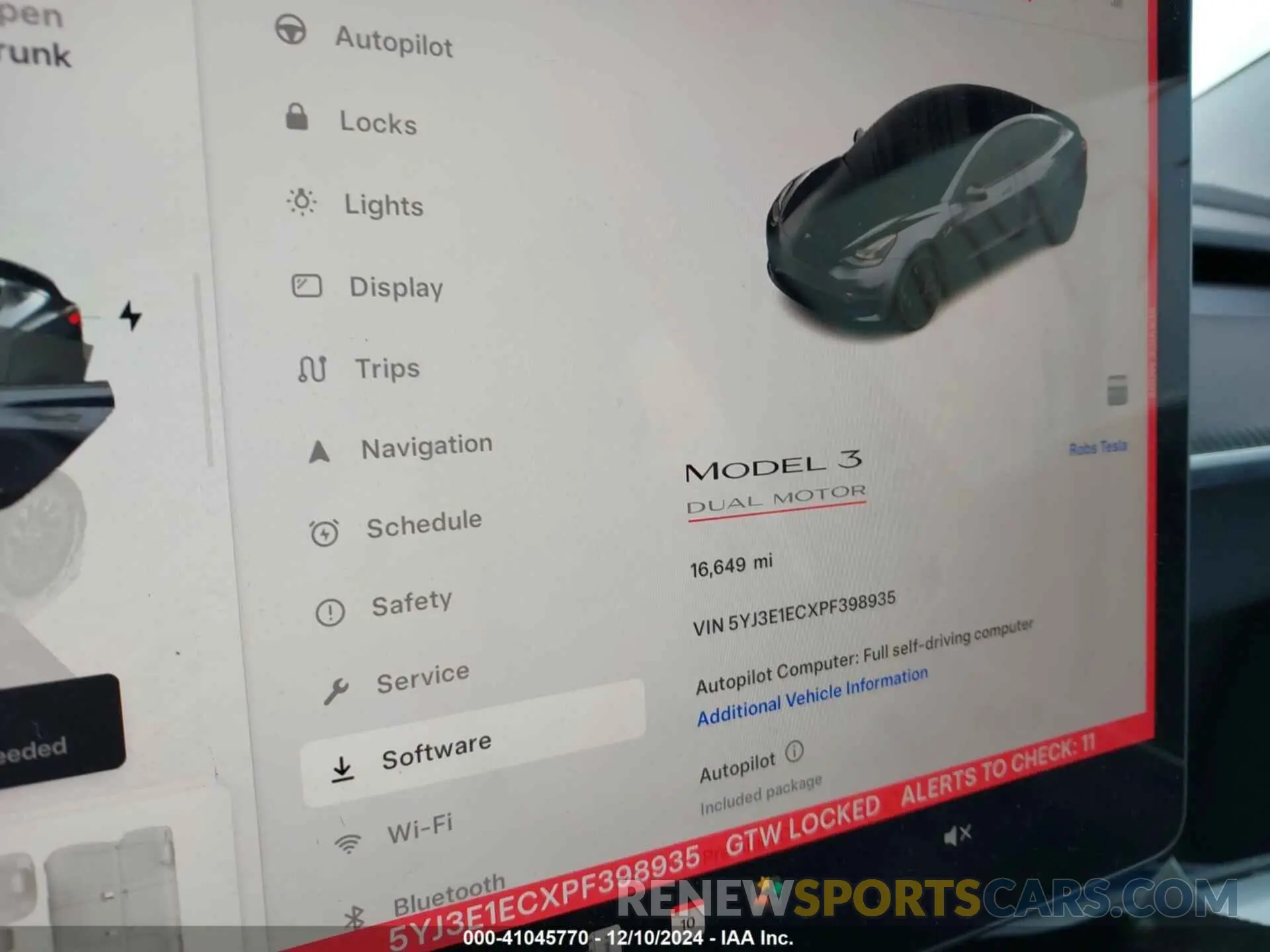 19 fotografías del automóvil dañado 5YJ3E1ECXPF398935 TESLA MODEL 3 2023