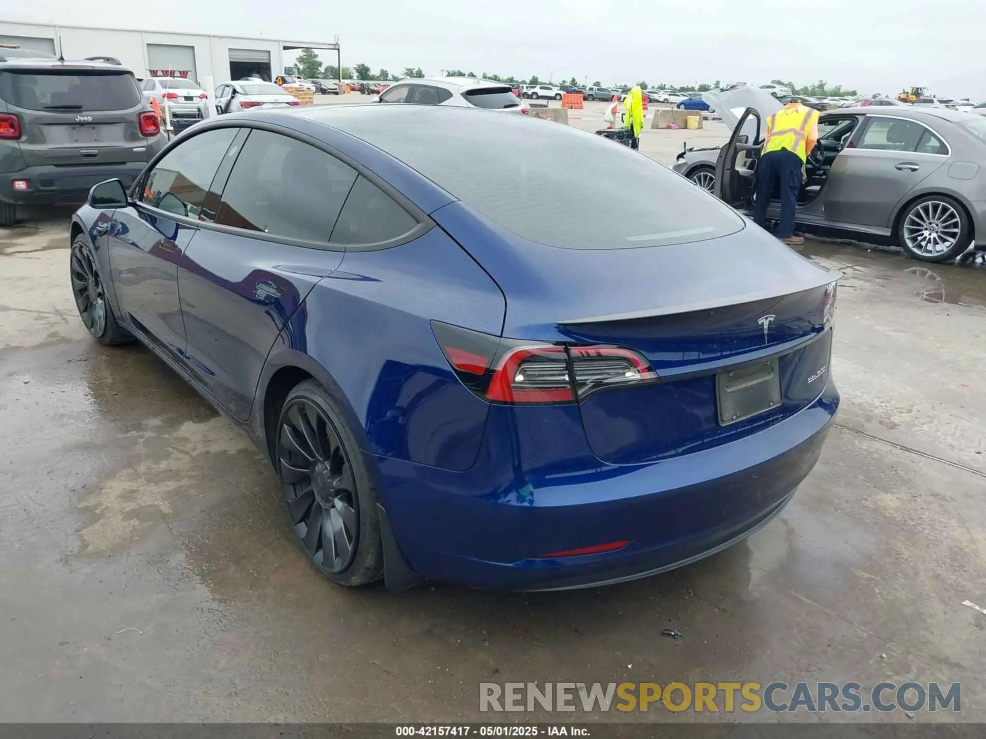3 fotografías del automóvil dañado 5YJ3E1ECXPF551538 TESLA MODEL 3 2023