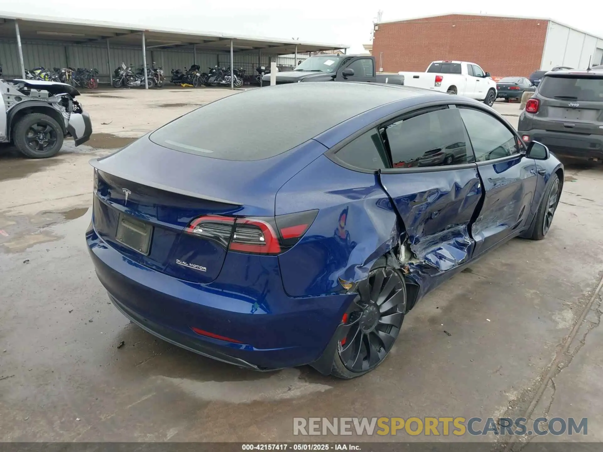 4 fotografías del automóvil dañado 5YJ3E1ECXPF551538 TESLA MODEL 3 2023