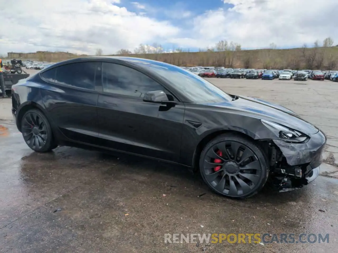 4 fotografías del automóvil dañado 5YJ3E1ECXPF628019 TESLA MODEL 3 2023