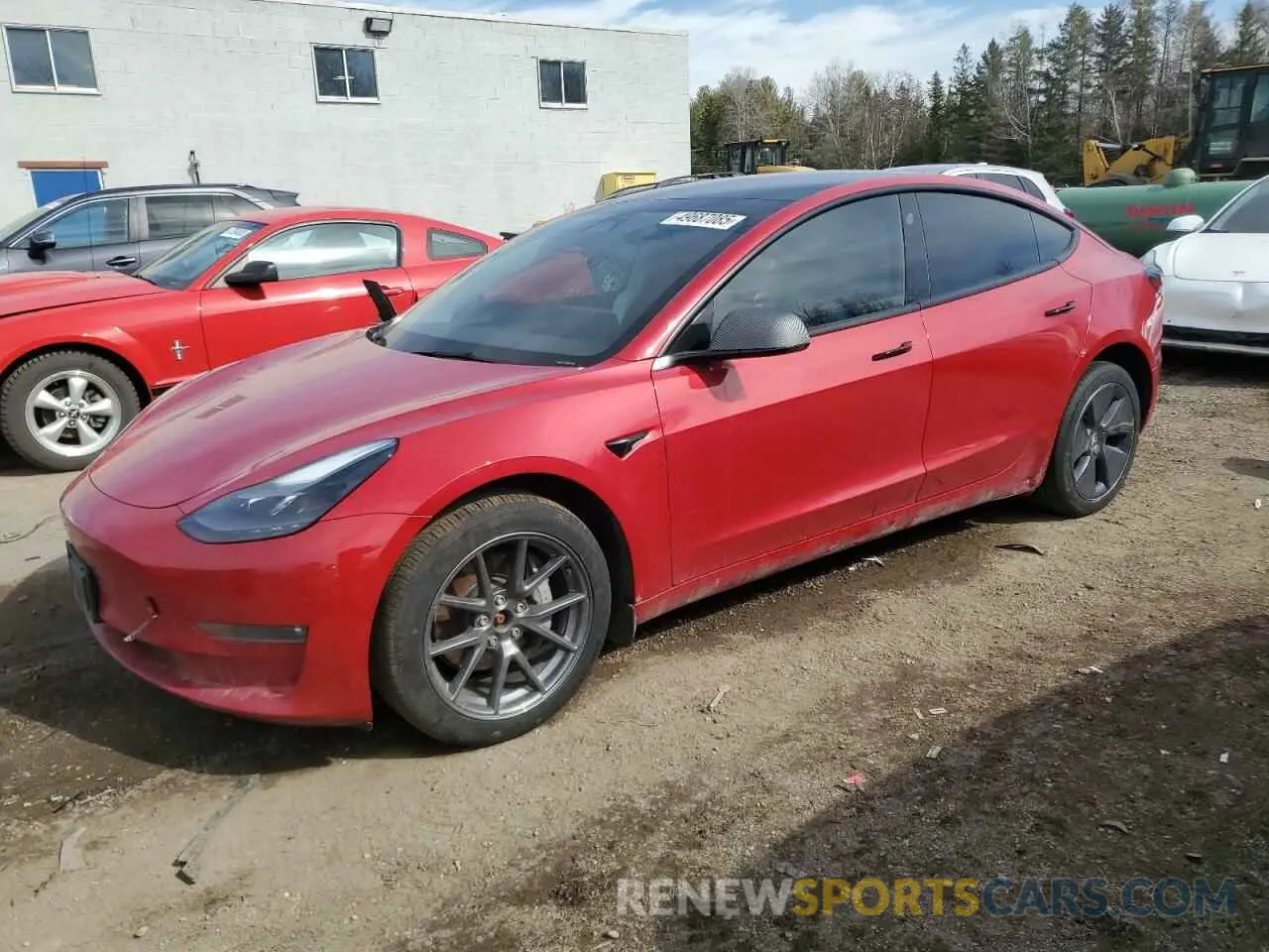 1 fotografías del automóvil dañado LRW3E1EB4PC941939 TESLA MODEL 3 2023