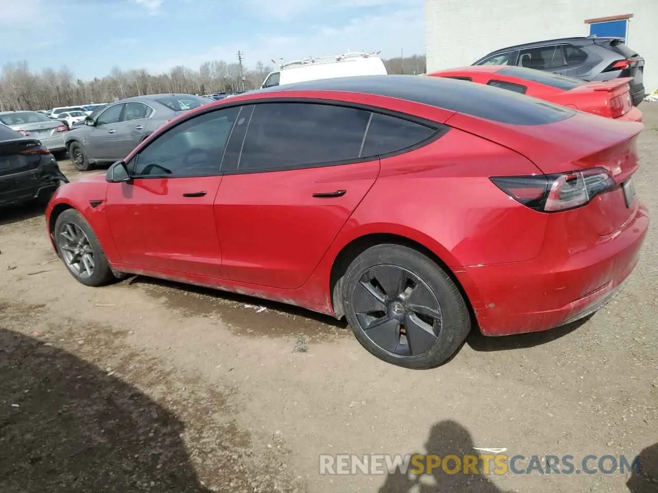 2 fotografías del automóvil dañado LRW3E1EB4PC941939 TESLA MODEL 3 2023
