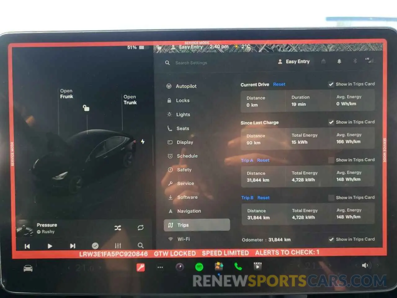 9 fotografías del automóvil dañado LRW3E1FA5PC920846 TESLA MODEL 3 2023