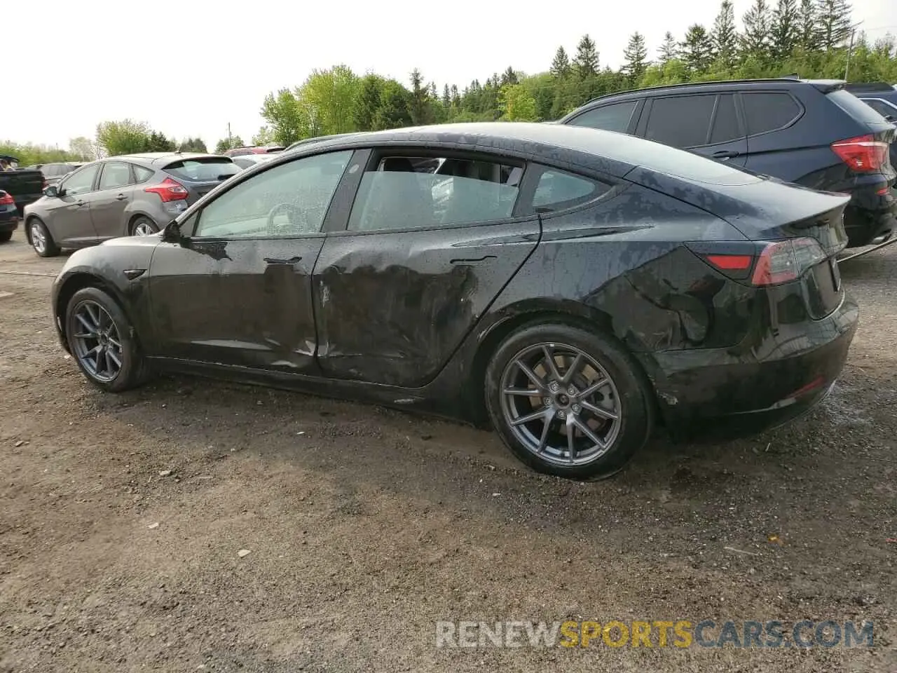 2 fotografías del automóvil dañado LRW3E1FA8PC875661 TESLA MODEL 3 2023