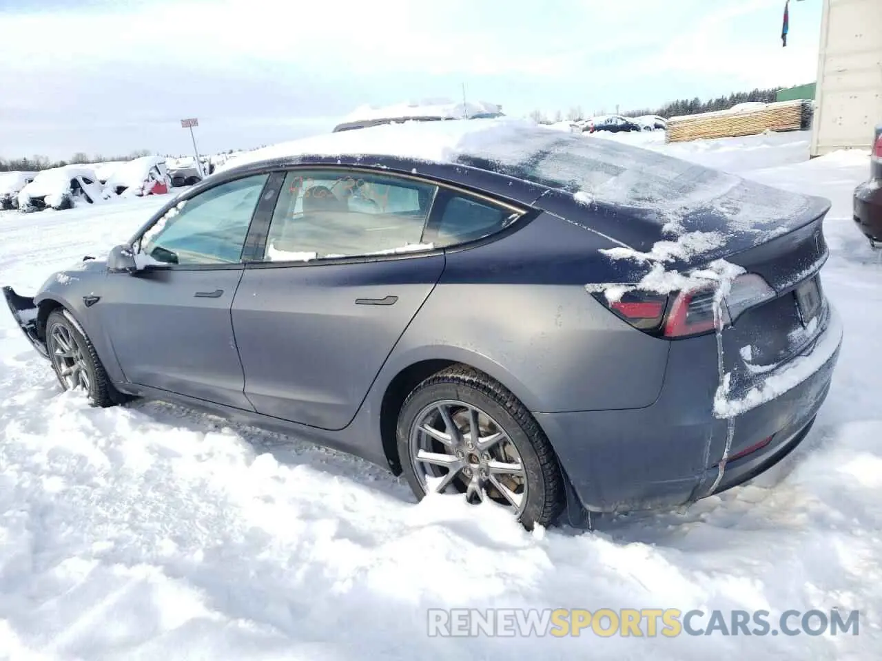 2 fotografías del automóvil dañado LRW3E1FA9PC899953 TESLA MODEL 3 2023
