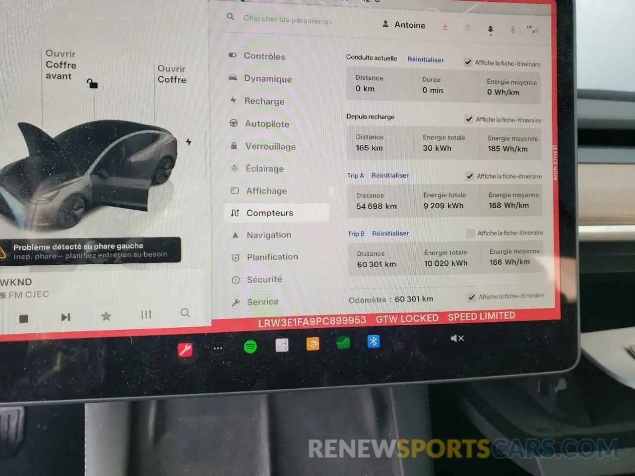 9 fotografías del automóvil dañado LRW3E1FA9PC899953 TESLA MODEL 3 2023