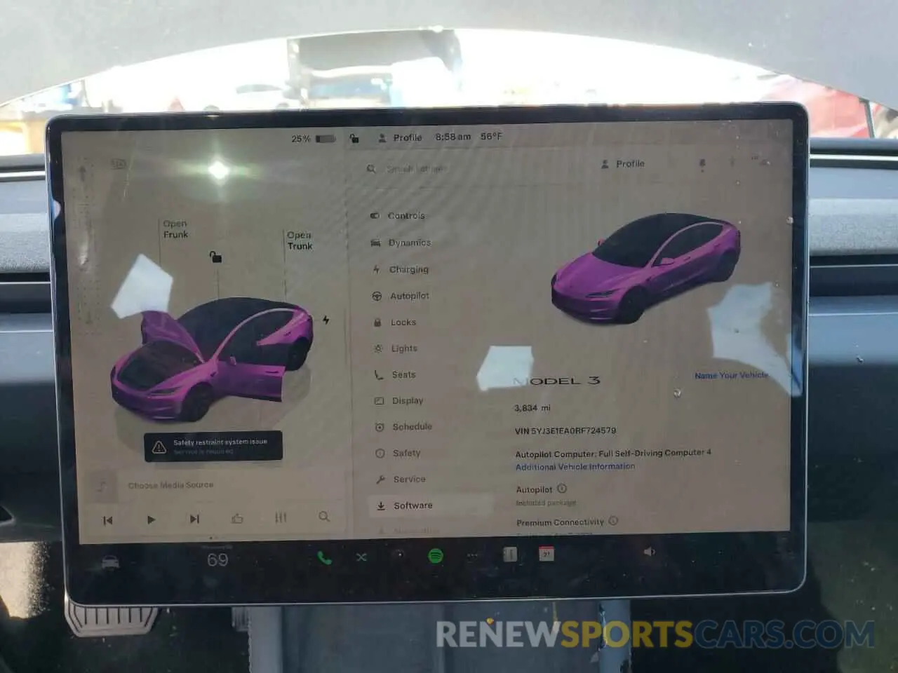 9 fotografías del automóvil dañado 5YJ3E1EA0RF724579 TESLA MODEL 3 2024