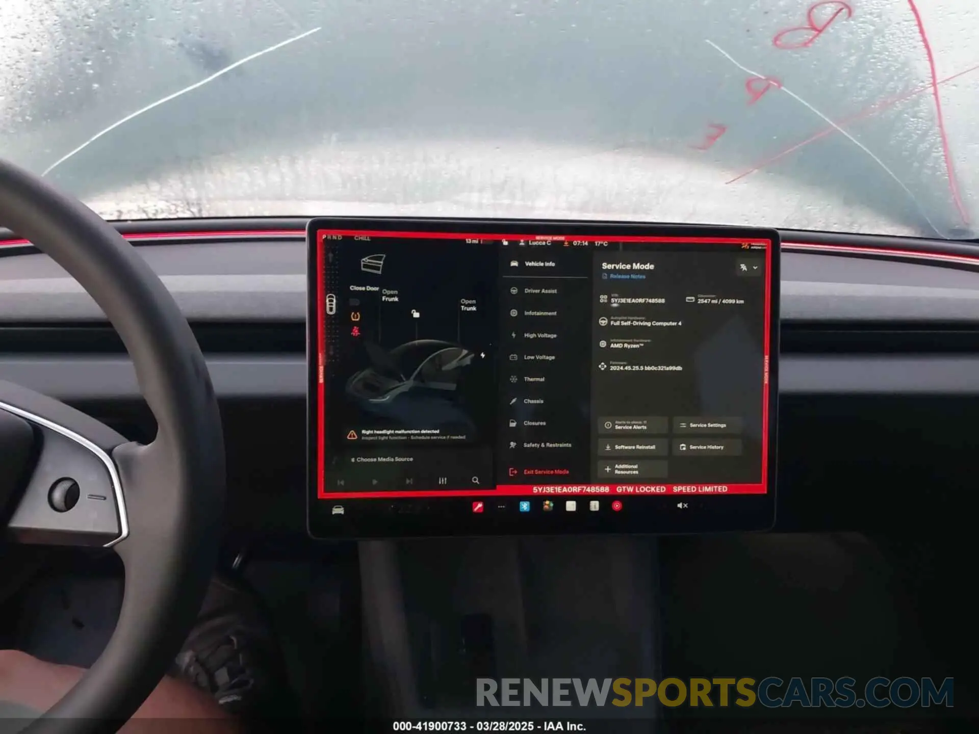 19 fotografías del automóvil dañado 5YJ3E1EA0RF748588 TESLA MODEL 3 2024
