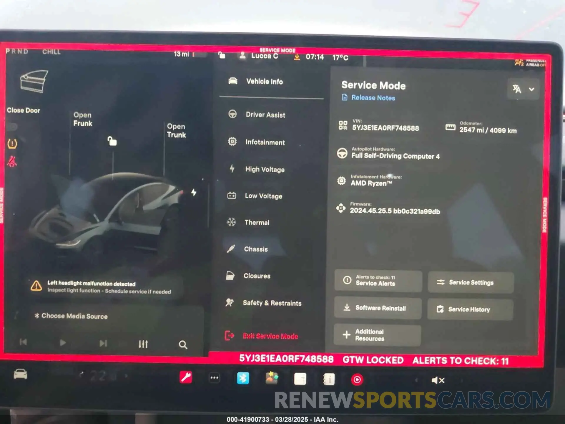 7 fotografías del automóvil dañado 5YJ3E1EA0RF748588 TESLA MODEL 3 2024