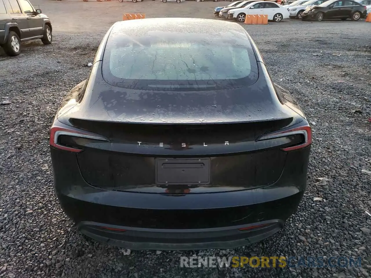 6 fotografías del automóvil dañado 5YJ3E1EA0RF772132 TESLA MODEL 3 2024