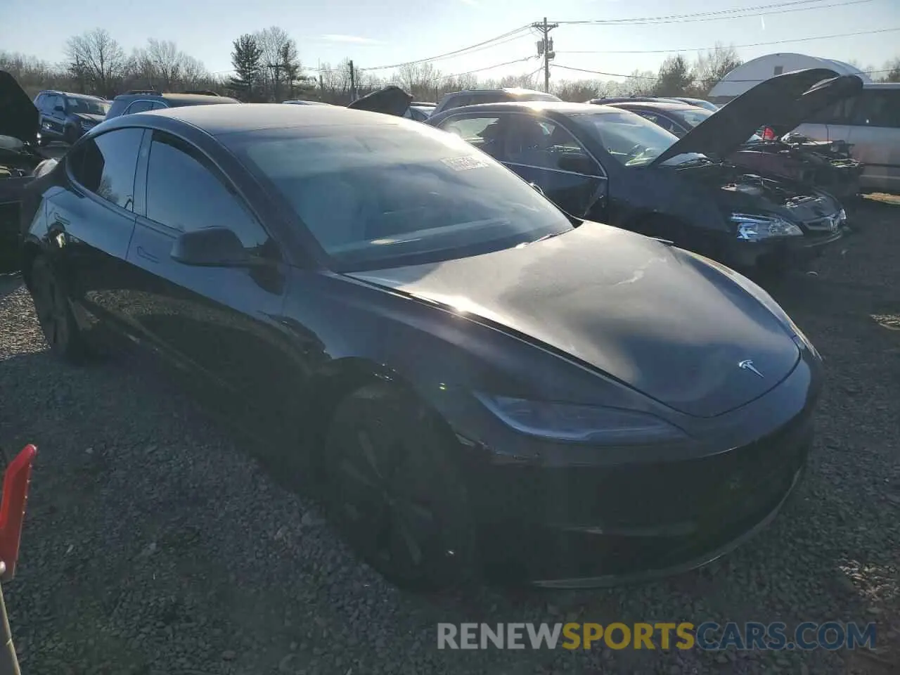 4 fotografías del automóvil dañado 5YJ3E1EA0RF801662 TESLA MODEL 3 2024