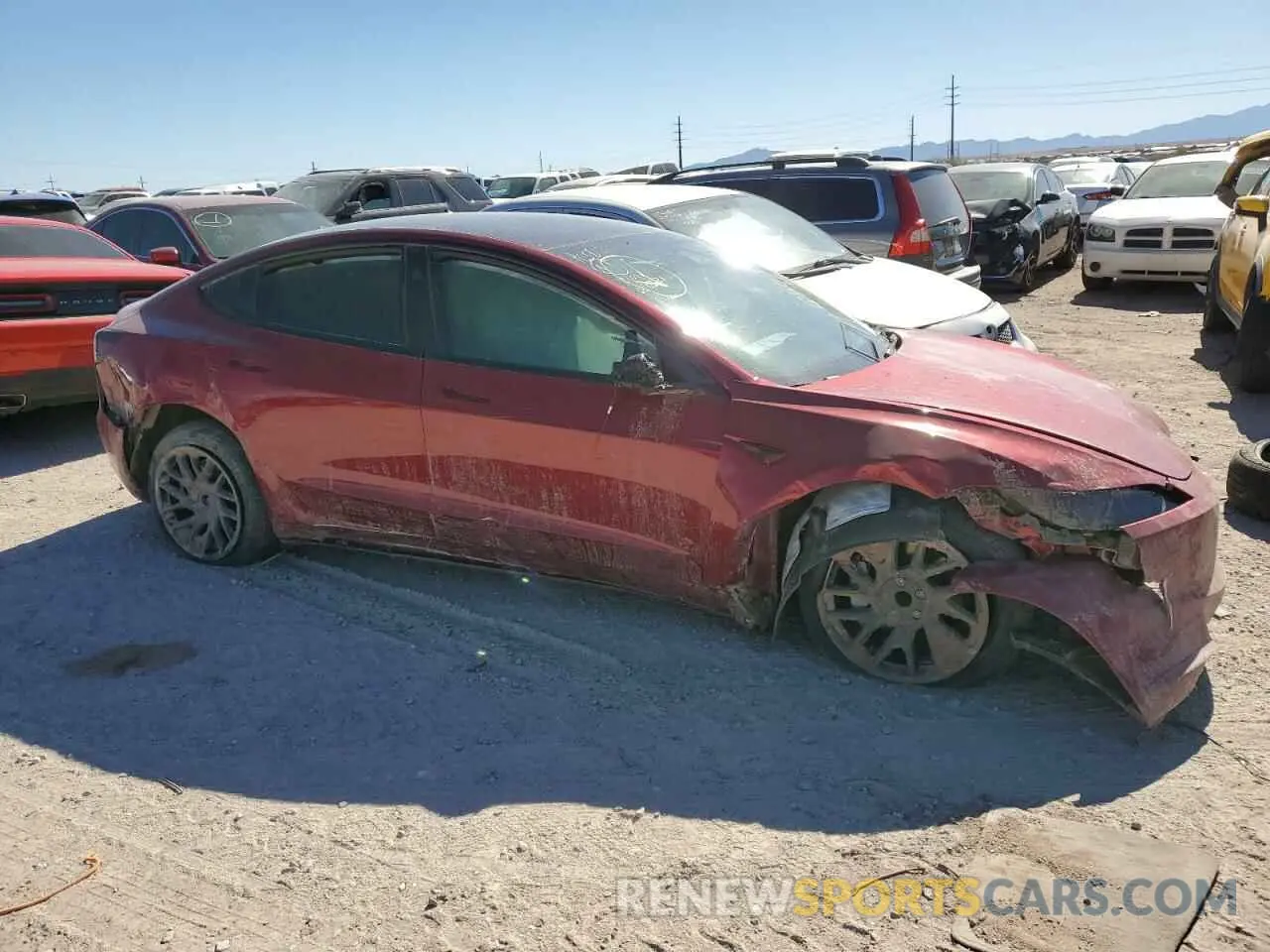 4 fotografías del automóvil dañado 5YJ3E1EA0RF828537 TESLA MODEL 3 2024