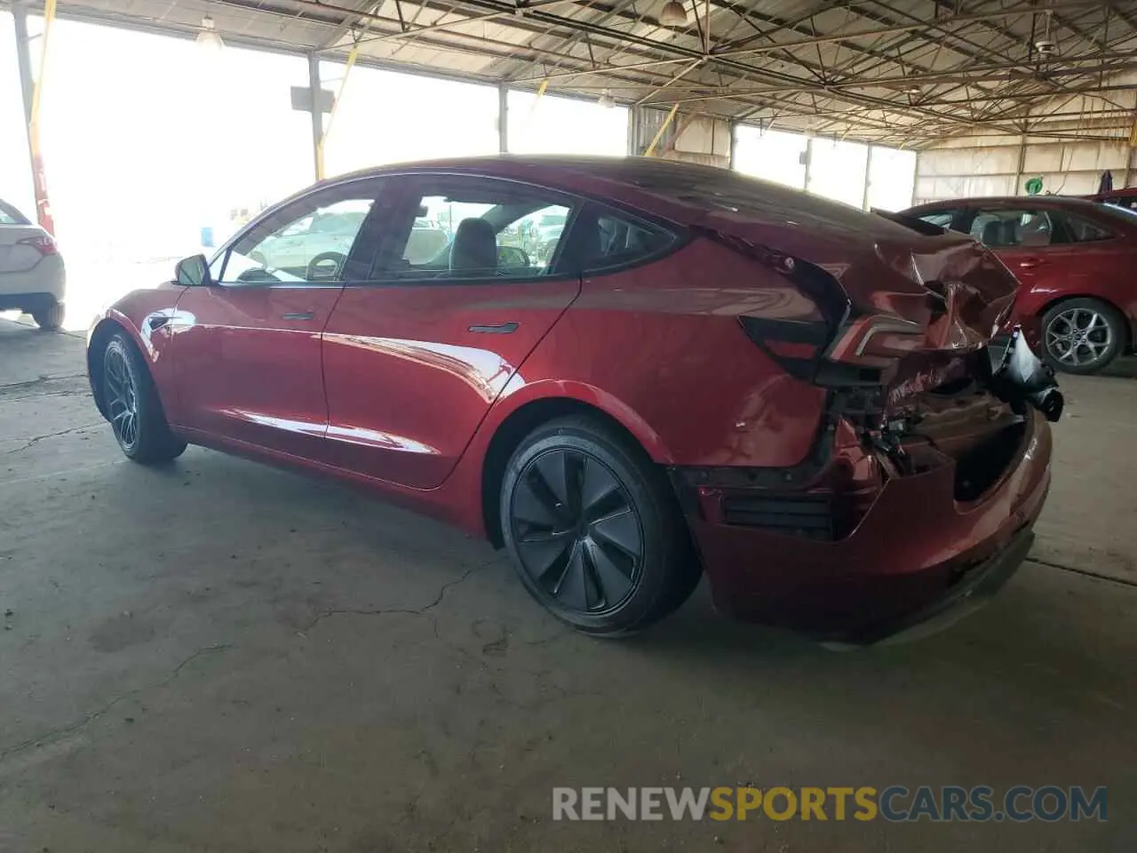 2 fotografías del automóvil dañado 5YJ3E1EA0RF830675 TESLA MODEL 3 2024