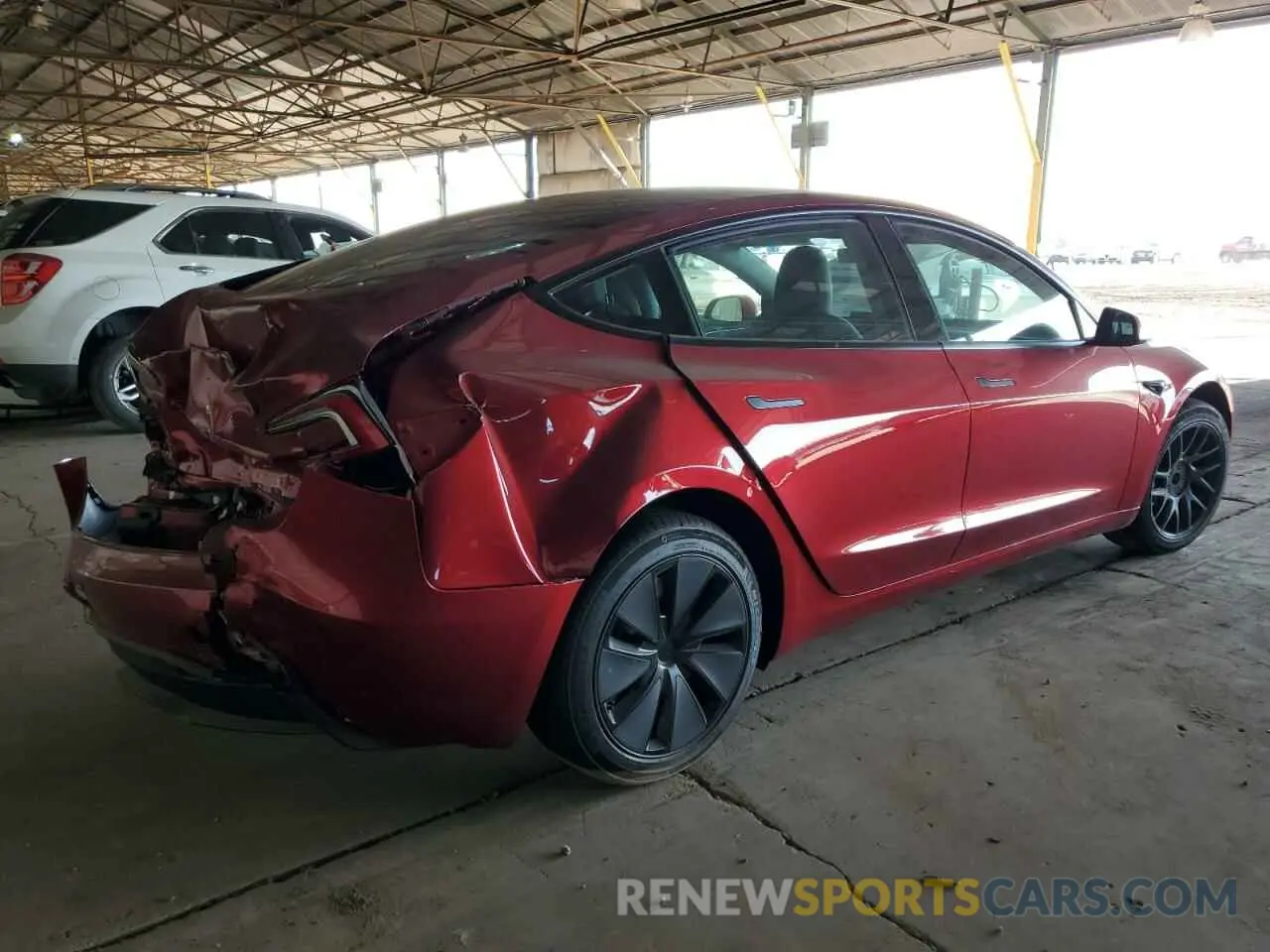 3 fotografías del automóvil dañado 5YJ3E1EA0RF830675 TESLA MODEL 3 2024