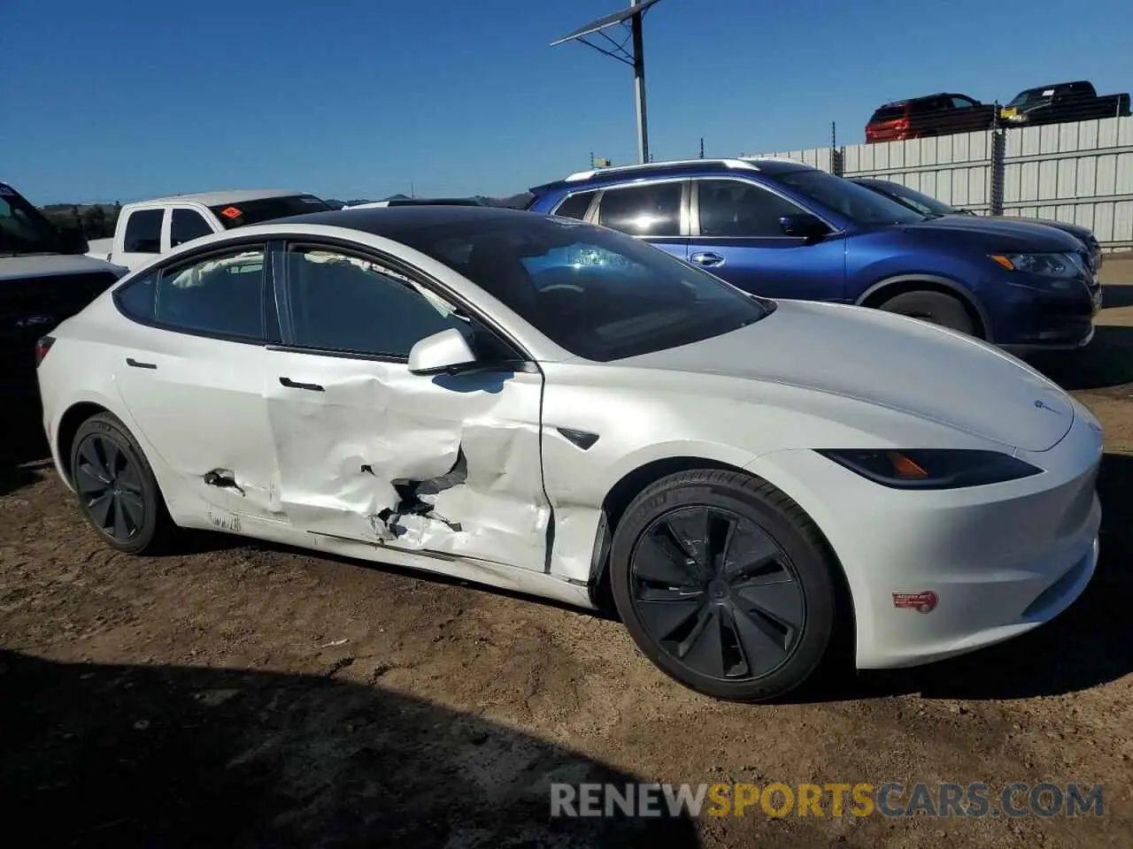 4 fotografías del automóvil dañado 5YJ3E1EA0RF841627 TESLA MODEL 3 2024