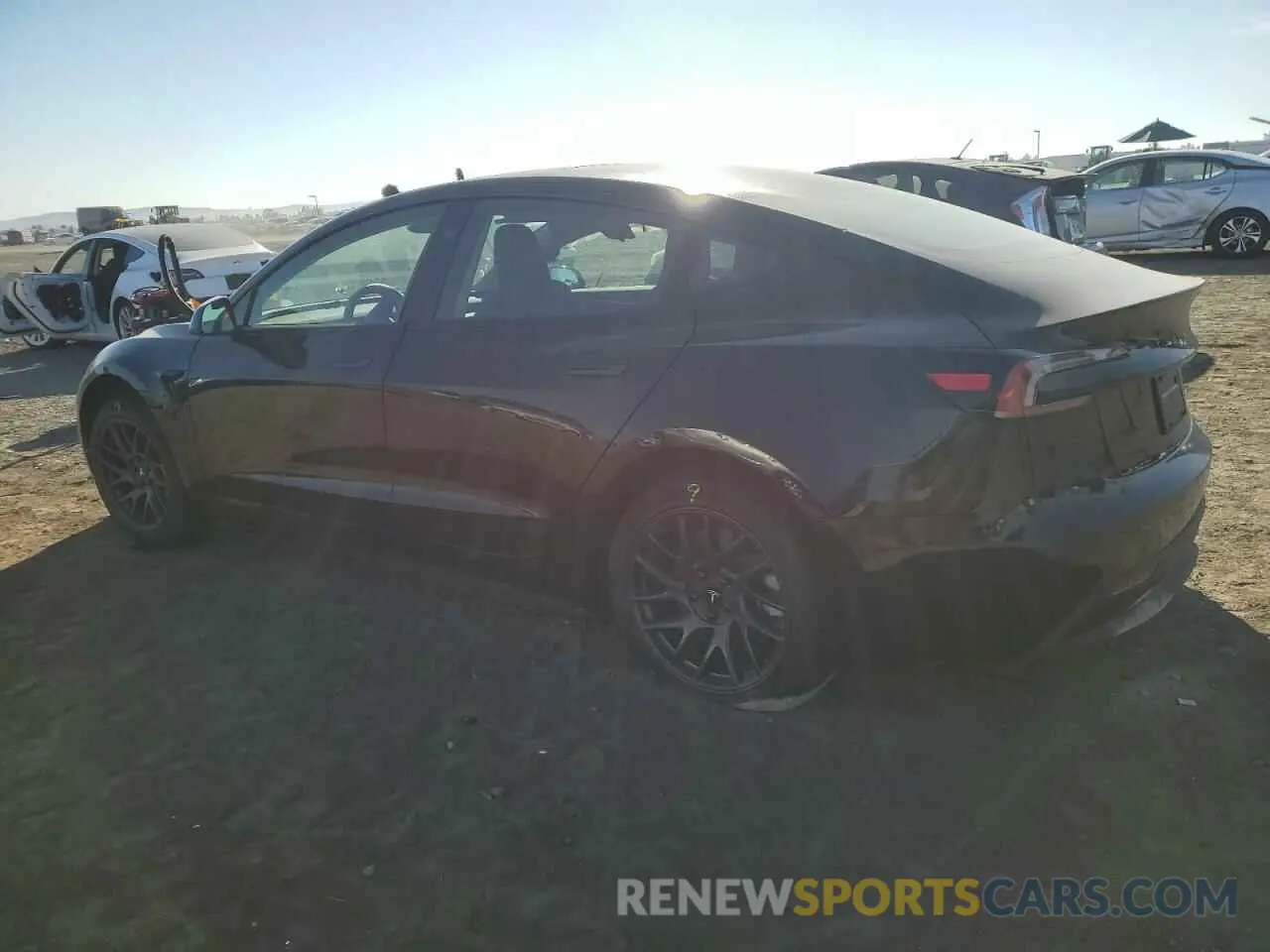 2 fotografías del automóvil dañado 5YJ3E1EA1RF869937 TESLA MODEL 3 2024