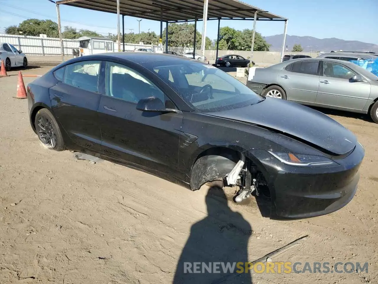 4 fotografías del automóvil dañado 5YJ3E1EA1RF869937 TESLA MODEL 3 2024