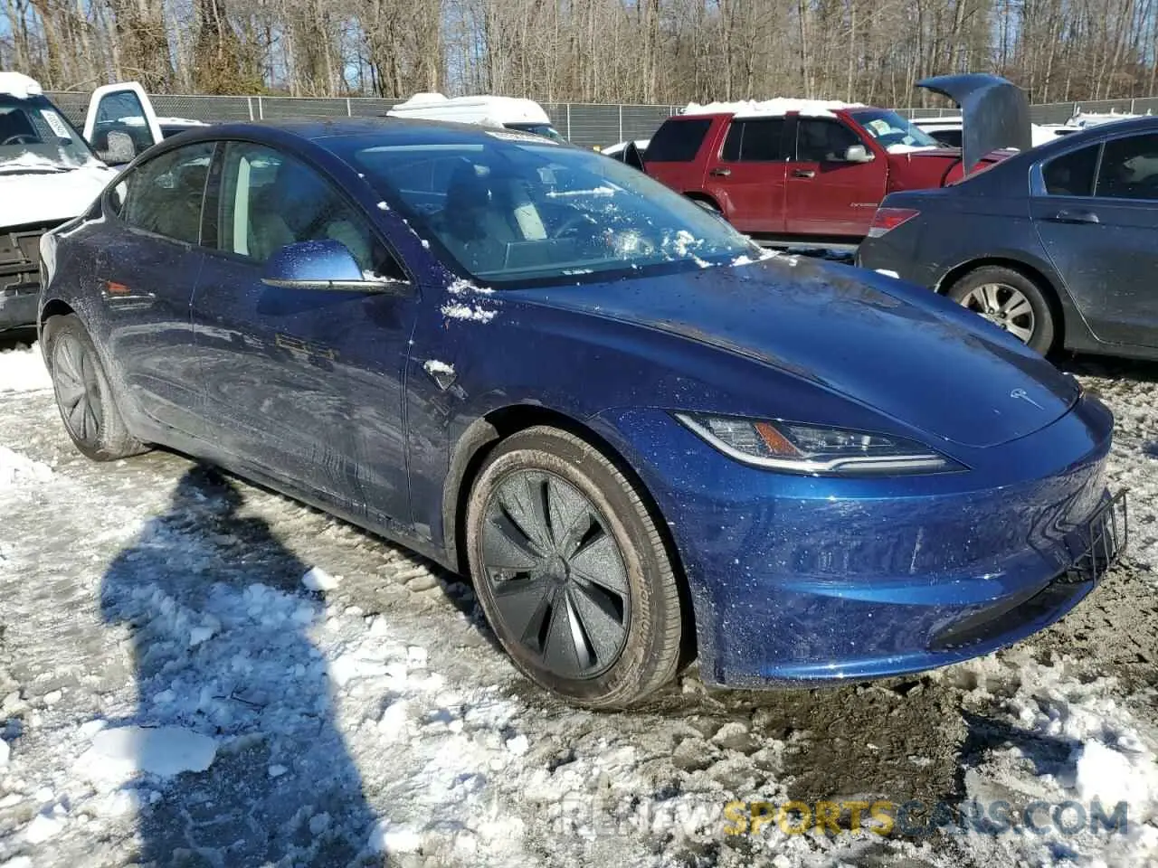 4 fotografías del automóvil dañado 5YJ3E1EA2RF727841 TESLA MODEL 3 2024