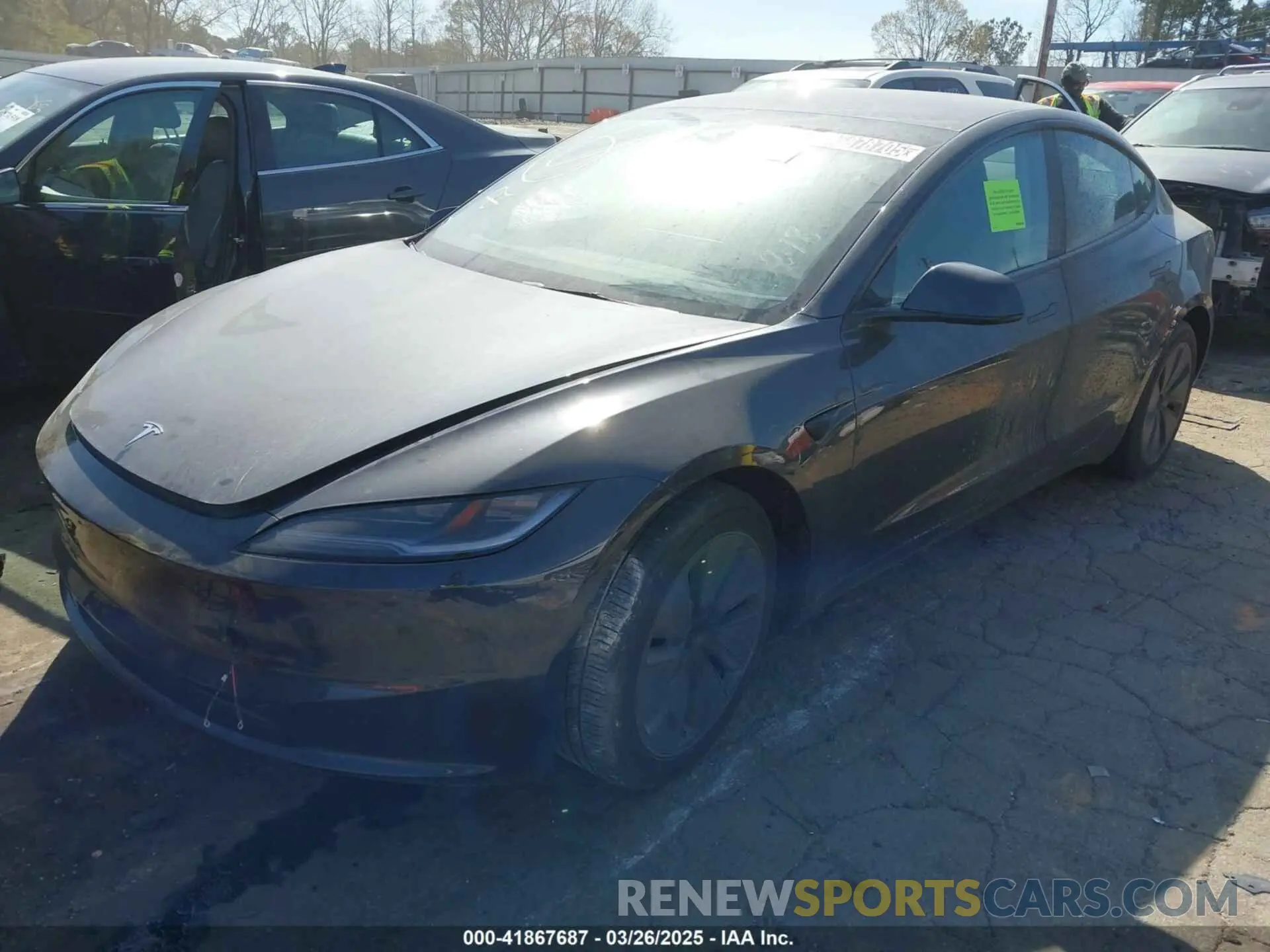 2 fotografías del automóvil dañado 5YJ3E1EA2RF728200 TESLA MODEL 3 2024