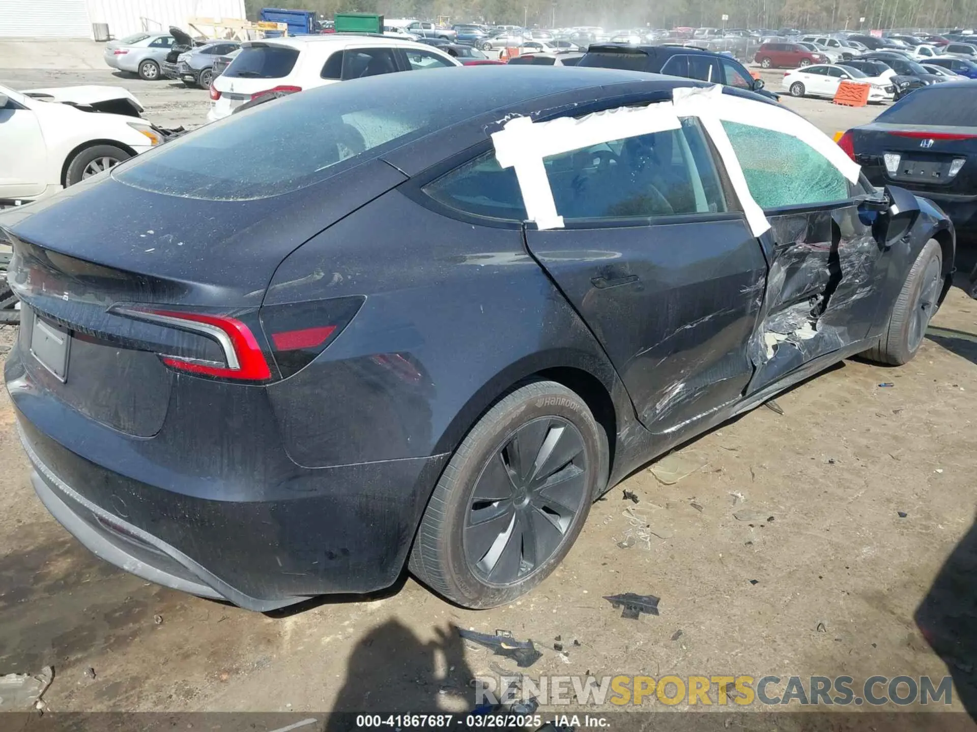 4 fotografías del automóvil dañado 5YJ3E1EA2RF728200 TESLA MODEL 3 2024