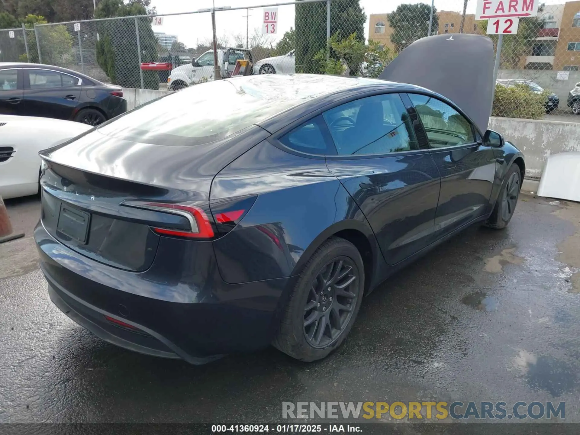 4 fotografías del automóvil dañado 5YJ3E1EA2RF739987 TESLA MODEL 3 2024