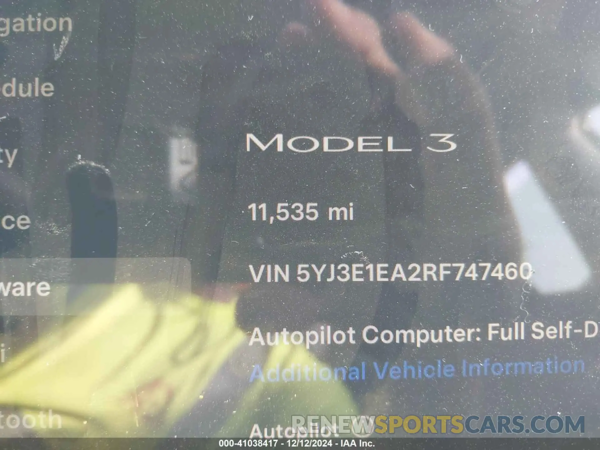 15 fotografías del automóvil dañado 5YJ3E1EA2RF747460 TESLA MODEL 3 2024