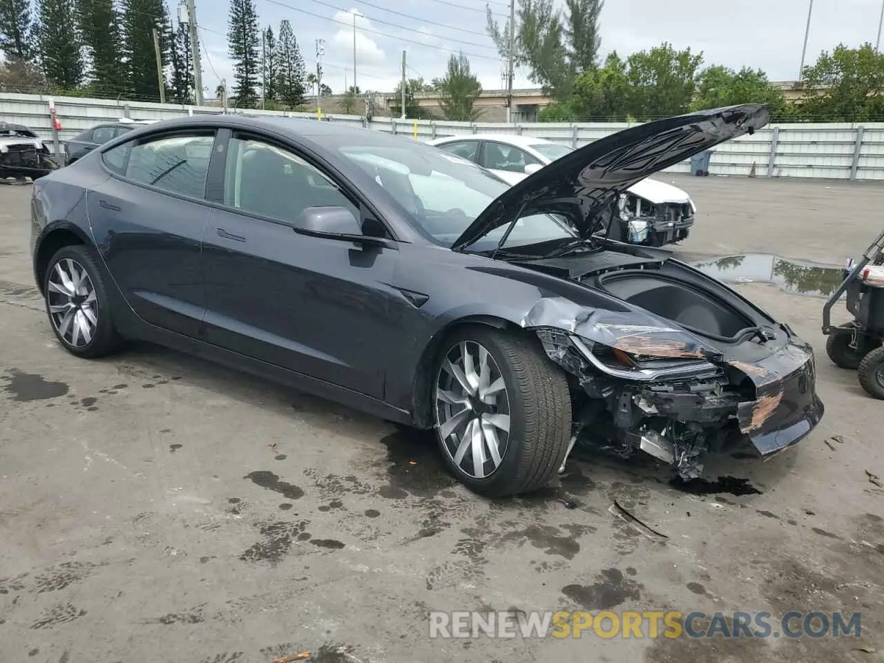 4 fotografías del automóvil dañado 5YJ3E1EA2RF751539 TESLA MODEL 3 2024