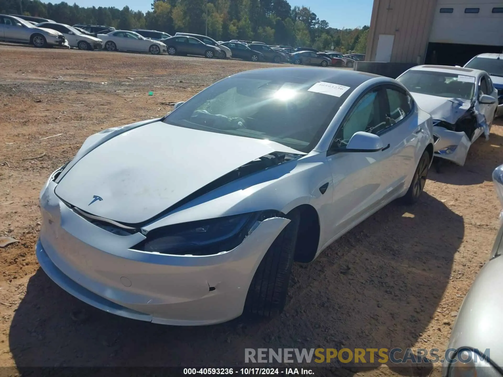 2 fotografías del automóvil dañado 5YJ3E1EA2RF767241 TESLA MODEL 3 2024