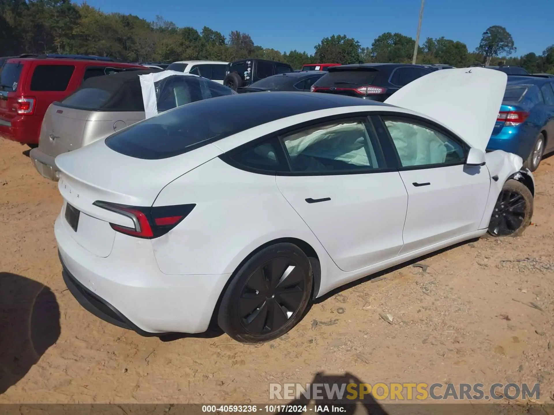 4 fotografías del automóvil dañado 5YJ3E1EA2RF767241 TESLA MODEL 3 2024