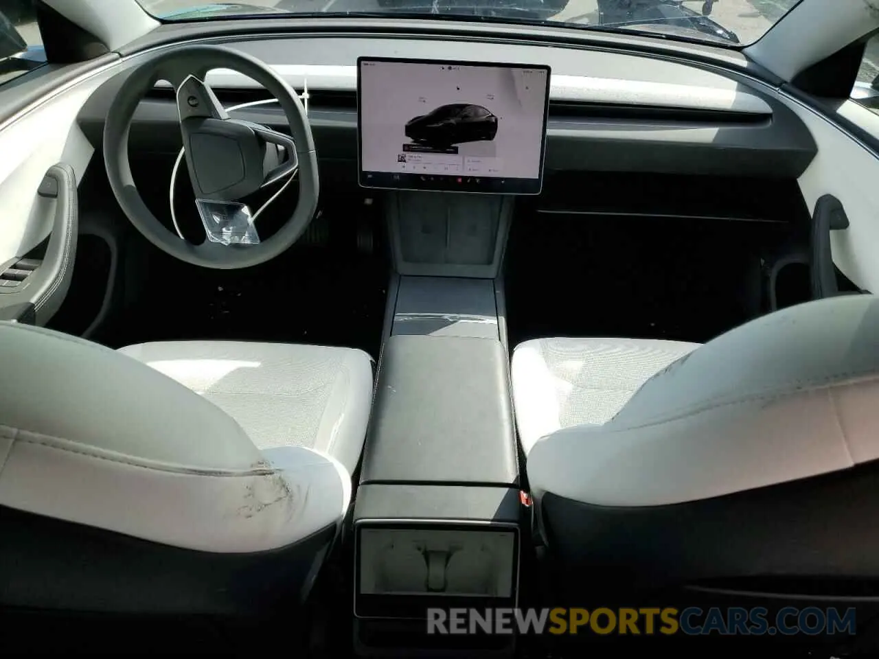 8 fotografías del automóvil dañado 5YJ3E1EA2RF815921 TESLA MODEL 3 2024