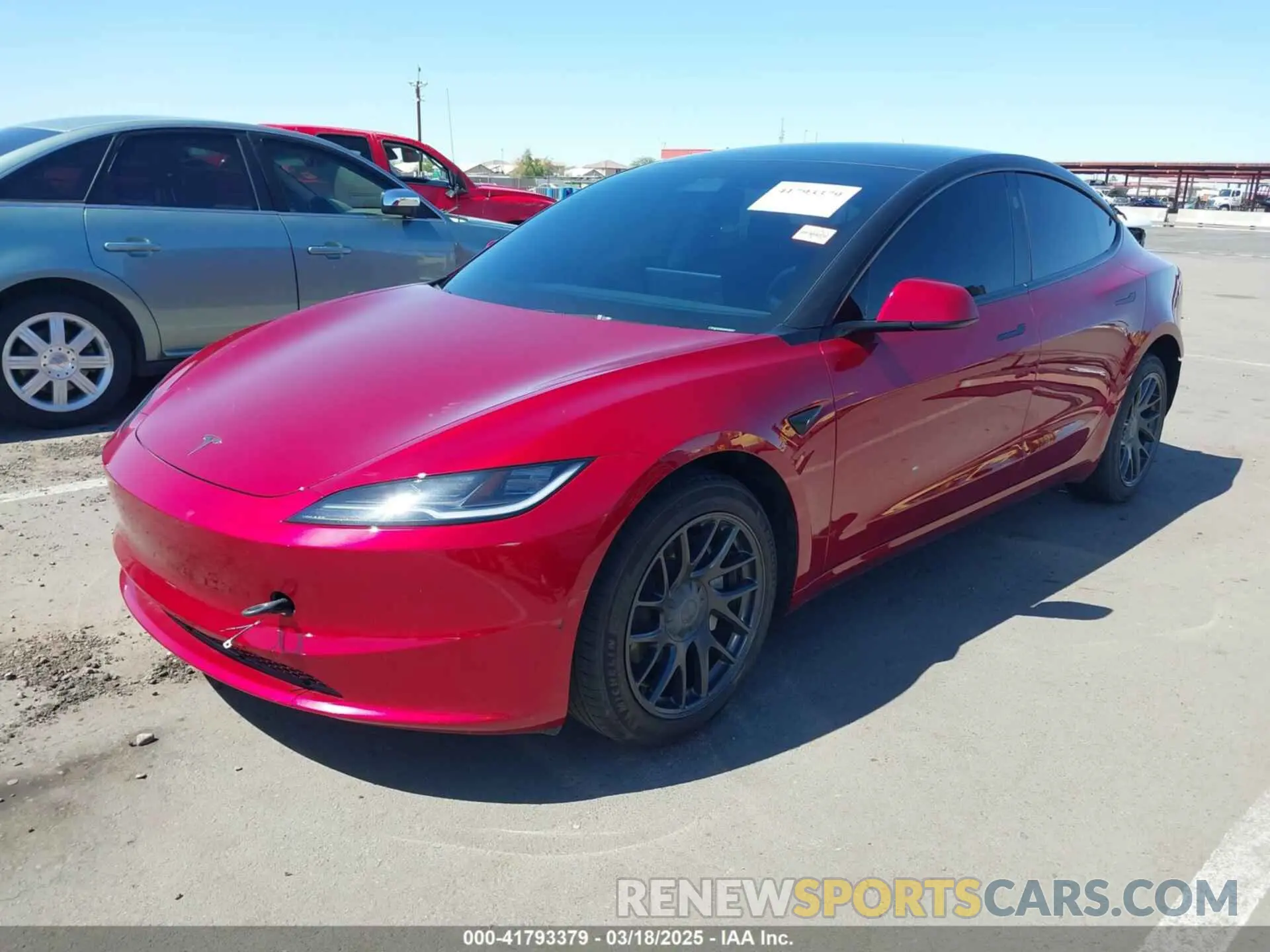2 fotografías del automóvil dañado 5YJ3E1EA2RF825011 TESLA MODEL 3 2024